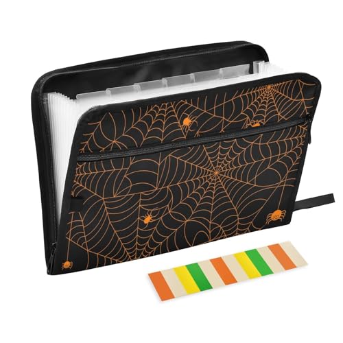 Kcldeci Halloween-Spinnennetz-Fächermappe mit 13 Fächern, Akkordeon-Ordner, A4, Briefgröße, Papier, Dokumente, Quittungen, Organizer, Akkordean-Aktenordner für Klassenzimmer, Zuhause, Büro und Reisen Kcldeci Halloween-Spinnennetz-Fächermappe mit 13 Fächern, Akkordeon-Ordner, A4, Briefgröße, Papier, Dokumente, Quittungen, Organizer, Akkordean-Aktenordner für Klassenzimmer, Zuhause, Büro und Reisen von Kcldeci