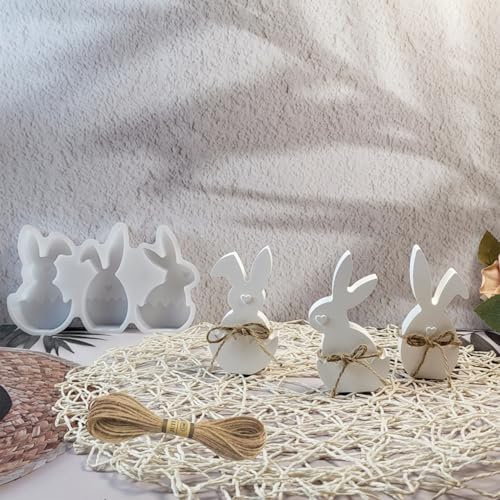 Silikonform Ostern, Silikonformen GießFormen Hase, Silikonformen GießFormen FrüHling,Diy Silikonform Osterei, Ostern Deko Rabbit FüR Handwerk,Seife Kerzen Ostergeschenke (Eierschale Kaninchen B) von Keboygym