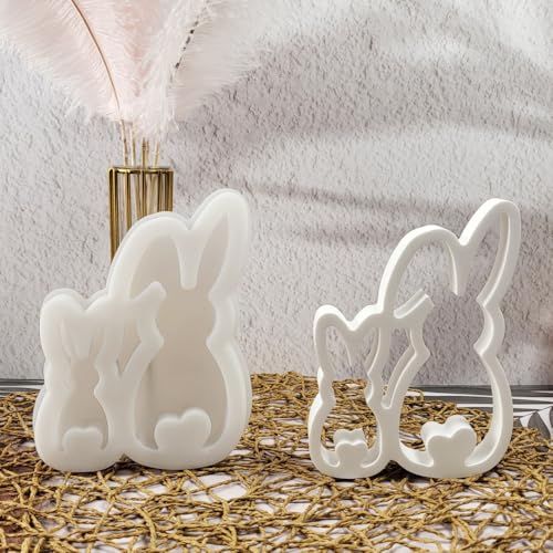 Silikonform Ostern, Silikonformen GießFormen Hase, Silikonformen GießFormen FrüHling,Diy Silikonform Osterei, Ostern Deko Rabbit FüR Handwerk,Seife Kerzen Ostergeschenke (Höhle Kaninchen) von Keboygym