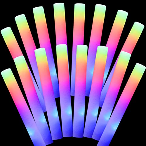 Leuchtstab LED Set, Led Schaumstoff Leuchtstab, Party-LED-Leuchtstäbe, Schaumstoffstab Hochzeit Partystab, Lichter in 3 Modi, für Partys, Hochzeiten, Geburtstage, Partys (30PCS) von Kedifoai