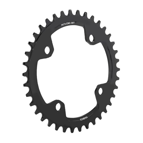 Mountain Bike Steel Einer Kurbelkettenring 32/34/36/38T für Ultimative Kettenretention und Lebensdauer, Einfach zu Installieren für die Fahrradreparatur [Moutain Bike, Crankset] (32T) (34T) (36T) von Keenso