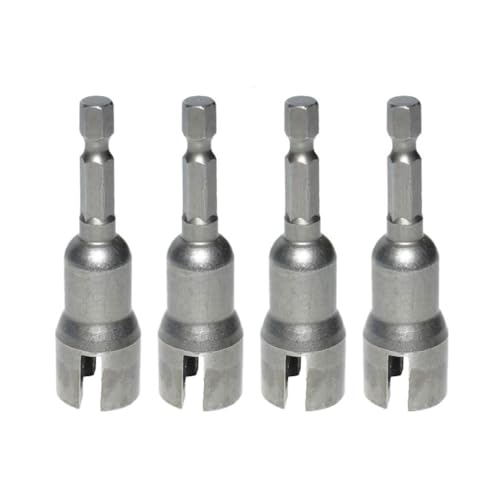 4PCS Hurricane Shutter Drill Bit,Wing Nut Drill Bit, Wing Nut Socket,Wing Nut Drill Bit,Power Wing Nut Driver Bit Set,1/4 Zoll Sechskantschaft,Flügelmutter Schraubendreher Set für Panelmuttern (4.2mm) von Keeplus