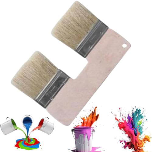 Double Paint Brush, Paint Brushes for Acrylic Painting, Doppelte Farbe Pinsel, Farbe Pinsel für Acryl Malerei, Pinselset Acrylfarben, Doppelkopf-Malpinsel, Pinsel Set für Aquarell, Öl von Keeplus