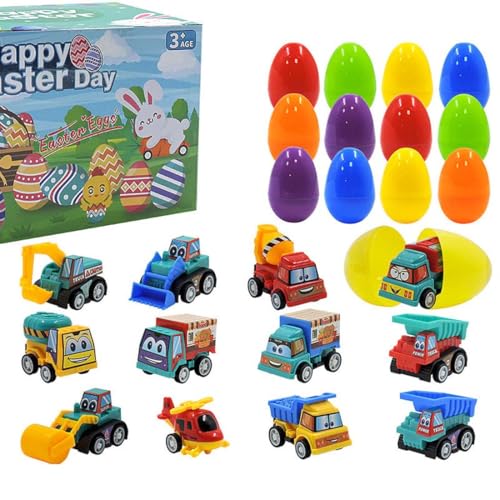 Keeplus Prefilled Easter Eggs with Toys, Gefüllte Ostereier mit Spielzeugautos, Anti Stress Bälle Kaninchen,gefüllte Ostereier,Ostereier Stressball, Ostergeschenke Kinder für Klassenzimmer, Party (C) von Keeplus