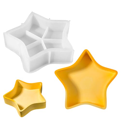 3D Buchstützen Epoxidharz Formen Star Resin Molds,DIY Große Silikonformen Stern Gießform Harz Form für Seifen Blumenprobe Insektenprobe Kerzen,Gießformen Silikon Weihnachten zur Weihnachtsdekoration von Keho Keho Kehongdun