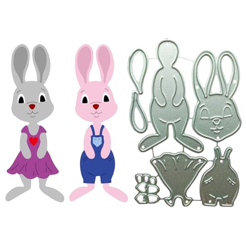 Ostern Stanzschablonen,Stanzschablone Ostern Hasen Scrapbooking Prägeschablonen,Stanzformen Ostern Metall,für Basteln Scrapbooking Fotopapier Karten DIY Ostern Geschenk Deko Cutting Dies Easter von Keho Keho Kehongdun