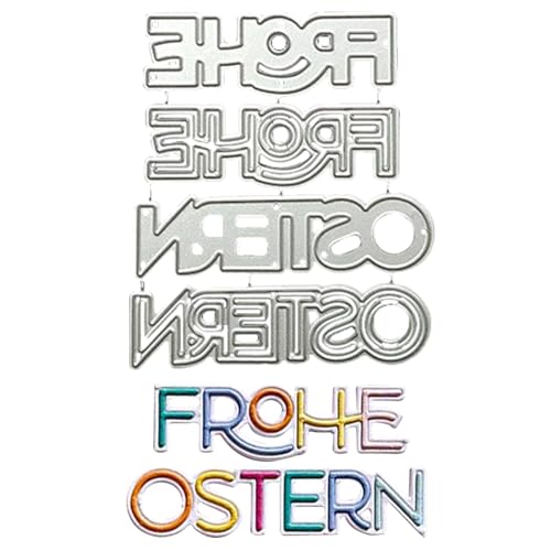 Ostern Stanzschablonen Prägeschablonen,Osterelemente Stanzschablone Stanzformen,Stanzen Osterschablonen für Postkarten,für DIY handgemachte Scrapbooking,Grußkarten,Ostergeschenk Dekorationen (D) von Keho Keho Kehongdun