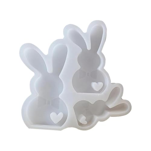 Kelandoom Silikonformen Gießformen Ostern Ostern Hase Silikonformen Silikonform Kerzenhalter Oster Osterhasen Silikonform Hasen Frühling Silikonformen Diy Deko für DIY Osterdeko Handwerk (White) von Kelandoom