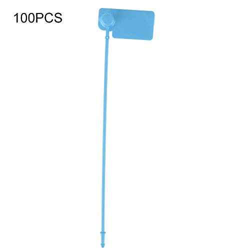 100 Stück Einweg-Kabel, bunte Etiketten, Identifikationsschilder, Krawatten, Diebstahlsicherung, selbstsichernde Krawatte für Schuhe, Kleidertaschen, 17 cm, PP, Grün, Weiß, (Blue) von Kelepu