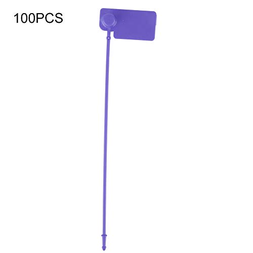 100 Stück Einweg-Kabel, bunte Etiketten, Identifikationsschilder, Krawatten, Diebstahlsicherung, selbstsichernde Krawatte für Schuhe, Kleidertaschen, 17 cm, PP, Grün, Weiß, (Purple) von Kelepu