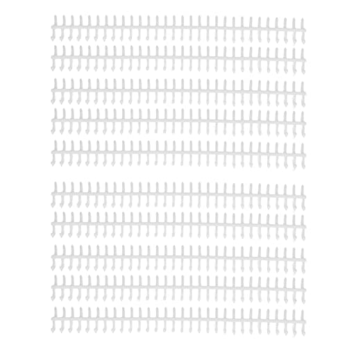 Binderücken, 30 Löcher, 12 mm Durchmesser, DIY, schneidbarer Kunststoff, A4-Draht, Binderücken, lose Blätter, Ringe für Schule, Büro (White) von Kelepu