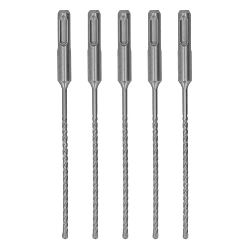 Bohrhammerbohrer, Hartmetallspitze, Schlagbohrer für Ziegel, Stein, Beton, 5-teiliges Set (4mm) von Kelepu