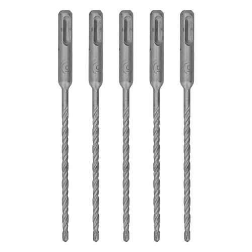 Bohrhammerbohrer, Hartmetallspitze, Schlagbohrer für Ziegel, Stein, Beton, 5-teiliges Set (5mm) von Kelepu