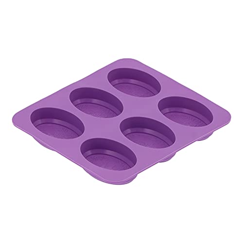 Originality Pattern Silicone Soap Cake Home Bakery, Safe High-Quality Material, Flexible Easy to Clean Purple (oval crown) von Kelepu