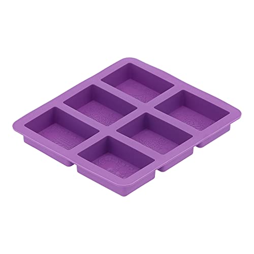 Originality Pattern Silicone Soap Cake Home Bakery, Safe High-Quality Material, Flexible Easy to Clean Purple (square crown) von Kelepu