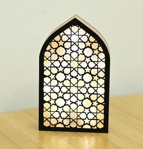 Kellegour Eid Mubarak Tischdekoration, Eid Mubarak Tischdekoration, Ramadan-Dekorationen für Zuhause, hohles Design, Ramadan-Mubarak-Schild für Geschenke, Büro, Zuhause, Schlafzimmer, von Kellegour