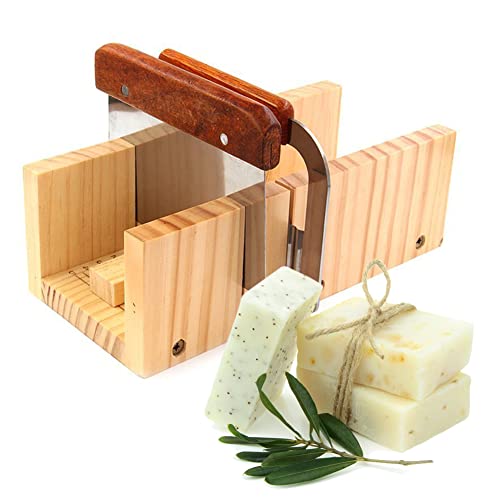 Seifenschneider-Set – verstellbare Holzform zur Seifenherstellung, rechteckige Seifenform, Holzkiste mit gewelltem und geradem Schneider aus Edelstahl für DIY-Schneiden Keloc Seifenschneider-Set – verstellbare Holzform zur Seifenherstellung, rechteckige Seifenform, Holzkiste mit gewelltem und geradem Schneider aus Edelstahl für DIY-Schneiden Keloc von Keloc