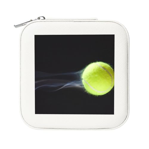 KemEng Tennis, Quadratische PVC Leder Schmuckschatulle Damen Schmuckschatulle Reise-Organizer Schmucketui von KemEng