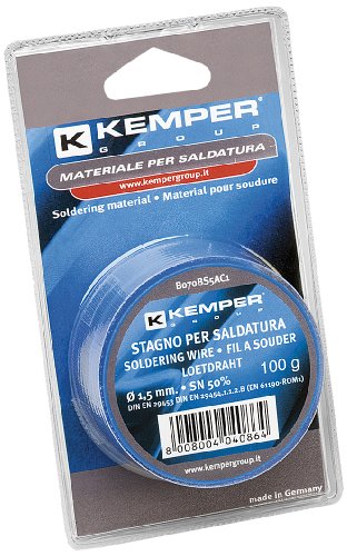 Kemper B070BS5AC1 Neutraler Lötdraht, 50%, Blister, Durchmesser: 1,5 mm, 100 g von K KEMPER GROUP