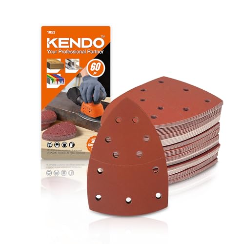 KENDO Schleifpapier Set 60-teilig- Klett für Dreieckschleifer – Deltaschleifer Schleifpapier jeweils 10x 40/60/80/120/180/240, Gr. 152x105mm oder 93x93x93mm- 11-Loch System - beste Standzeiten KENDO Schleifpapier Set 60-teilig- Klett für Dreieckschleifer – Deltaschleifer Schleifpapier jeweils 10x 40/60/80/120/180/240, Gr. 152x105mm oder 93x93x93mm- 11-Loch System - beste Standzeiten von Kendo