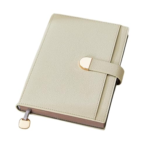 Leder Journal Schreiben Notizblock Lychee Grain Vintage Business Planer Personal Organizer Herren Damen Agenda A5 256 Seiten Beige von Keninll