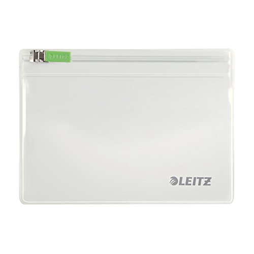 Leitz 2er-Pack Zip-Beutel (geeignet für Reiseutensilien, Gr. XS, PVC, Complete), Farblos, 40060000 von Leitz