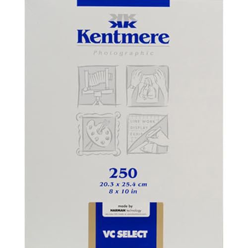 VC Select, variabler Kontrast, mittelschwer, RC feines Glanzpapier, 8 x 10, 250 Blatt von Kentmere