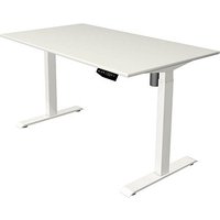 Kerkmann Move 1 elektrisch höhenverstellbarer Schreibtisch weiß rechteckig, T-Fuß-Gestell weiß 140,0 x 80,0 cm von Kerkmann