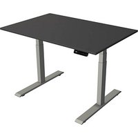Kerkmann Move 2 elektrisch höhenverstellbarer Schreibtisch anthrazit rechteckig, T-Fuß-Gestell silber 120,0 x 80,0 cm von Kerkmann