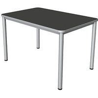 Kerkmann Prime Schreibtisch anthrazit rechteckig, 4-Fuß-Gestell silber 120,0 x 80,0 cm von Kerkmann