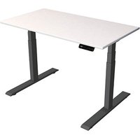 Kerkmann Smart office elektrisch höhenverstellbarer Schreibtisch weiß rechteckig, T-Fuß-Gestell grau 120,0 x 65,0 cm von Kerkmann