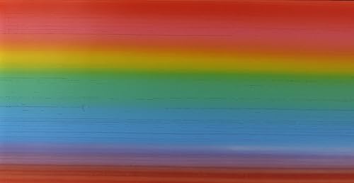 Wachsplatte Regenbogen, längsgestreift,Pastellfarben 20x10 cm - 9727 - Verzierwachsplatte 200x100 mm für Kerzen von Kerzen Junglas