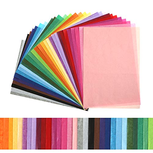 Kesote 300x Seidenpapier 30 Farbe Bunt Papier A4 Bastelpapier Transparent Geschenkpapier zum Basteln Transparentpapier Geschenk Deko (29 x 20 cm) von Kesote