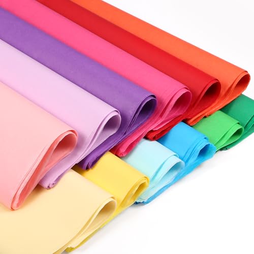 Kesote Geschenkpapier 60 Seidenpapier Verpackungsmaterial 12 Farbe Transparentpapier Bastelpapier Packpapier Basteln Papier Hochzeit Geschenk Deko Weihnachten (70 x 50 cm) von Kesote