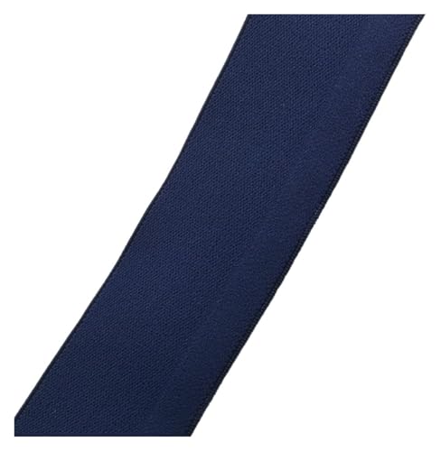 KeuLen Gummiband for Nähen, elastische Bänder, 2 Meter, buntes Twill-Gummiband mit verdickter Gummiband-Taille, modischer Bund, DIY-Bekleidungszubehör(Dark Blue) von KeuLen