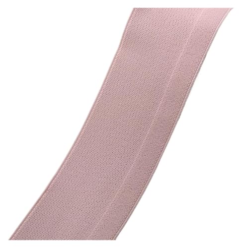 KeuLen Gummiband for Nähen, elastische Bänder, 2 Meter, buntes Twill-Gummiband mit verdickter Gummiband-Taille, modischer Bund, DIY-Bekleidungszubehör(Pink) von KeuLen