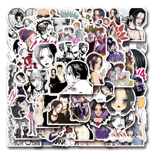 50pcs Nana Aufkleber, Japanische Anime Stickers, Wasserfeste Vinyl Sport Graffiti Aufkleber für Laptop Koffer Gepäck Scrapbook Skateboard von Keulablen