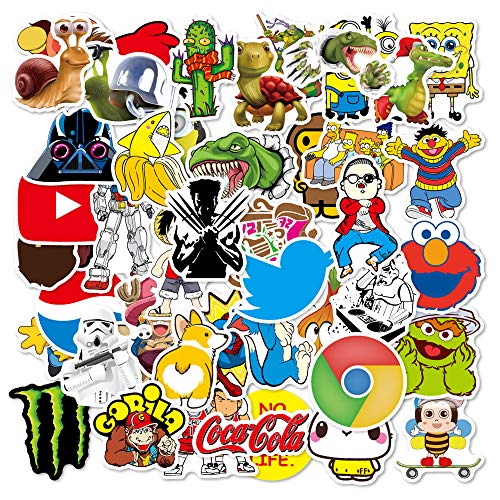 Trendy Aufkleber Decals, Aufkleber 100Stück, Wasserdicht Laptop Aufkleber, Coole Aufkleber Für Koffer, Trinkflasche, Skateboard, Auto, Fahrrad, Gitarre, Helm und Graffiti von Keulablen