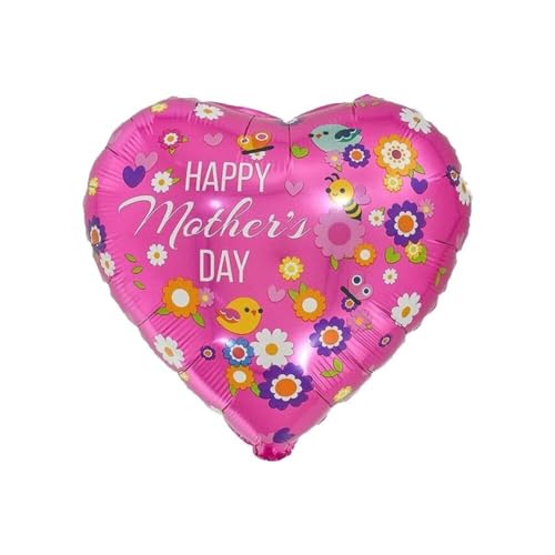 1 Stück Happy Mother's Day Folie Helium Luftballons Herzform Ballon Geburtstag Party Dekorationen Geschenke von Keuyeo