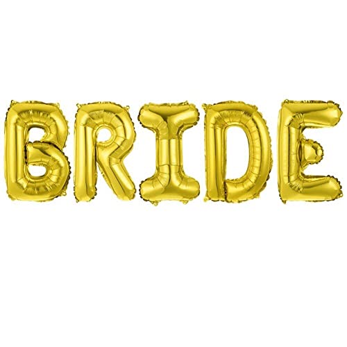 32-zoll-goldene Braut-luftballons, Riesiger Buchstaben-folienballon Für Brautparty-dekorationen von Keuyeo