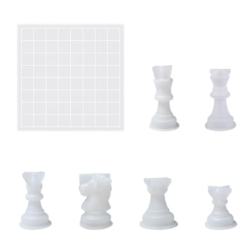 Internationale Schach-Silikonform, Epoxidharz, Schokolade, Süßigkeiten, Schmuckherstellung, handgefertigte Kunstwerke, antihaftbeschichtet von Kexpsogy