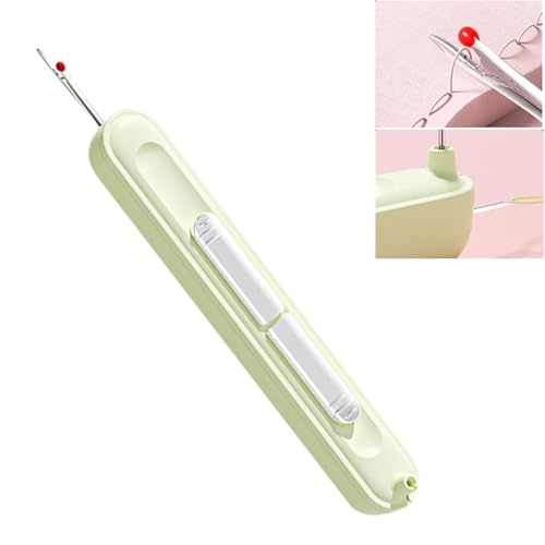 2-in-1 Nahttrenner und Nadeleinfädler, tragbares Fadenentfernungswerkzeug zum Nähen, Quilten & Basteln, automatische Einfädelhilfe für einfache Anwendung, Nähen (Grün) von KeyoGoS
