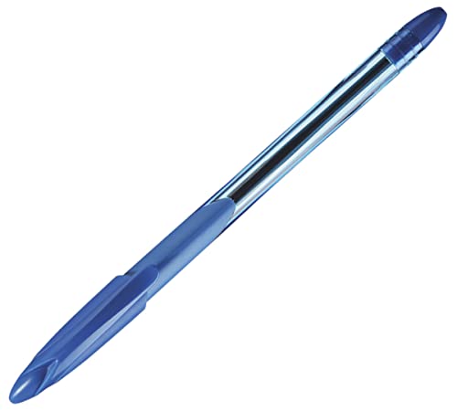 KeyRoad Kugelschreiber 0,1 mm/ 50 Stück/Farbe: Blau/das Büro Vorschule und Schule/Mit ergonomischem weicher Griff von Keyroad