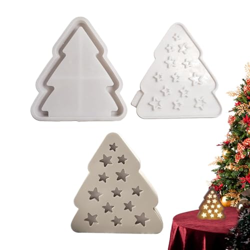 2pcs Weihnachtsbaum Silikonform, Silikonformen Gießformen, Silikonform Weihnachten, 3D Formen Für Handgefertigte Seife, Antihaftbeschichtete Weihnachtsbaum Silikonformen von Keyubria