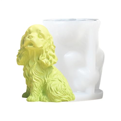 3D Hund Silikonform Kerzenform Seifenform Tier Silikonform Katzen Silikonform Tier Gießformen Silikon Epoxidharz Formen zur Herstellung von Kuchen, Seifen, Fondant Kuchen Dekoration Form von Keyubria