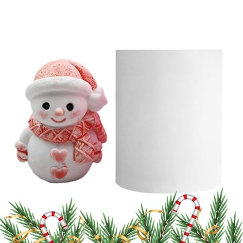 3D Schneemann Silikonform, Weihnachten Schneemann Gießform, Weihnachten Schneemann Kerzenform, Silikonform Weihnachten Kerzenform Für Seife Kerze Aromasteinen Winter Weihnachtsdeko von Keyubria