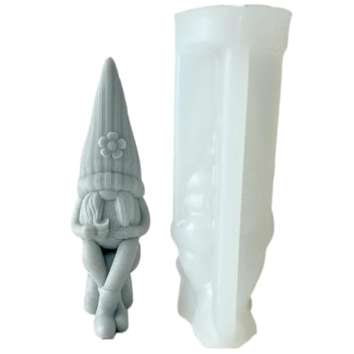 3D Wichtel Silikonform 3D Zwergsilikonformen Gießformen Weihnachten Zwergkerzenform Epoxidharzform Fondant Formen Schokoladenform Gießformen für Familie und Freunde von Keyubria