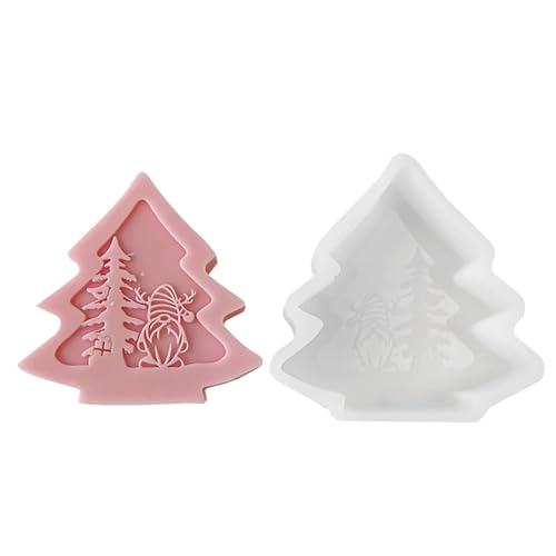 Kerzen Formen Silikon Weihnachten, Silikonformen Gießformen, Silikonform Tannenbaum, Weihnachtsbaumform Epoxidharzform Zum Gießen,Weihnachtsbaum Elch Kerzenformen Für Deko von Keyubria