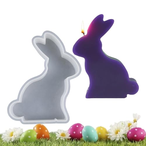 Osterhase Silikonform Gießform, Niedlich Kerzenformen, Ostern Gießformen Silikon, Wiederverwendbare Hasen Kerzenform Für Die Herstellung Von Gips, Epoxidharz, Kerzen von Keyubria