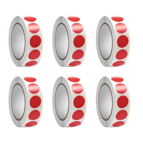 6 Rollen Runde Aufkleber Farbcodierung Etikett Red Dot Aufkleber Kreislauf Für Dokumentkennzeichnungen Speicherorganisation Red Dot Round Circular Coding Etikett 6 Rollen Runde Aufkleber Farbcodierung Etikett Red Dot Aufkleber Kreislauf Für Dokumentkennzeichnungen Speicherorganisation Red Dot Round Circular Coding Etikett von Kfwfuaee